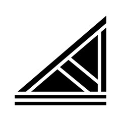 Abstract geometric triangle logo. Concept of connection, communication, and networking.