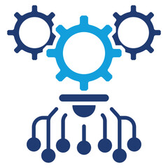 Resource Allocation Icon Element For Design
