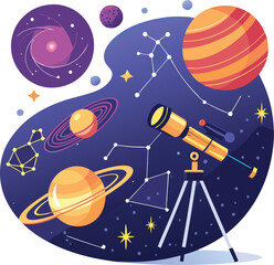 Naklejka premium creative science vector art illustration