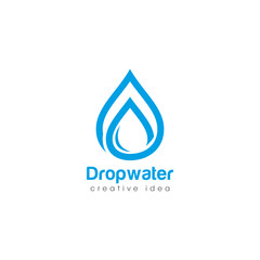 Creative Drop Water Concept Logo Design Template