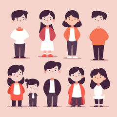set of people illustration vector