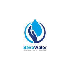 Creative Drop Water Concept Logo Design Template