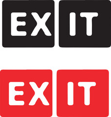 Obraz premium isolated exit icon Vector, exit Silhouette,exit icon set, exit for logo,color exit Vector illustration, Vector Graphic, EPS 10 , clip art work,