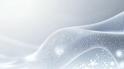 Dot white gray wave light technology texture background. Abstract big data digital concept.