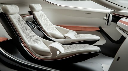 close up modern car seat.