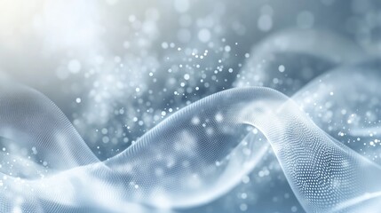 Dot white gray wave light technology texture background. Abstract big data digital concept.