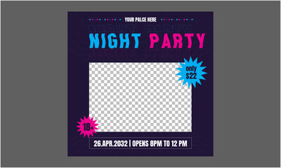 Night Party Socials Media