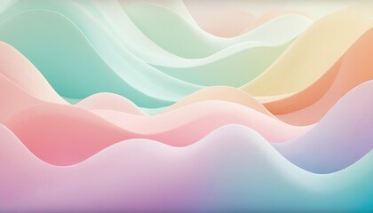 Soft Wavy Pastel Background with Gradient Abstract Pattern in Pink and Mint Tones 3