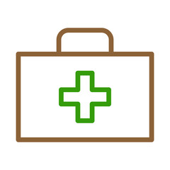First aid kit icon. Concept of emergency, healthcare, and medical help.