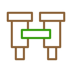 Binoculars icon. Concept of discovery, exploration, and observation.