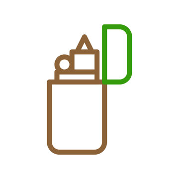 recommend clip art: Lighter icon illustration. Concept of smoking, fire, and danger.