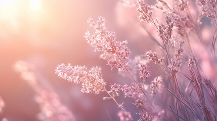 Beautiful pink flowers with pink ambiance 