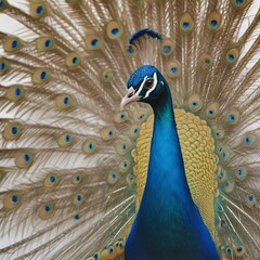 Obraz premium Peacock on white background