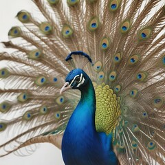 Obraz premium Peacock on white background