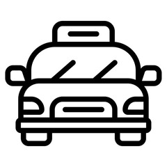 Minimalist Taxi Icon Design
