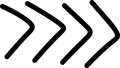 Obraz premium Black arrow doodle