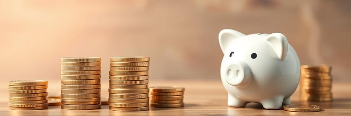 Hand placing a golden coin on top of a stack of shining gold coins symbolizing financial growth and investment, wealth, savings