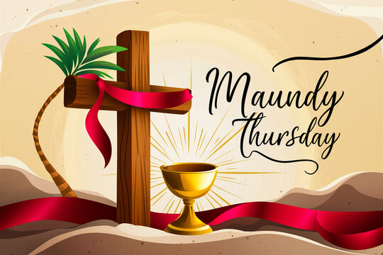 Maundy Thursday Illustration Art Print - Powered by Adobe