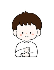 なるほどと思った男の子のイラスト