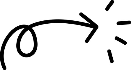 Black arrow doodle
