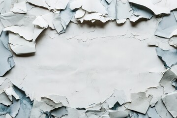 Peeling Paint Creates Abstract White Frame