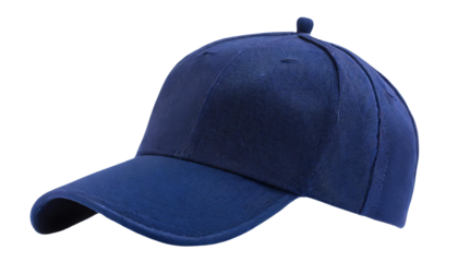 Navy blue baseball cap isolated on white background transparent png