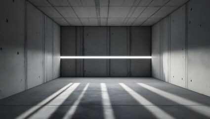 Obraz premium Empty room with concrete walls and floor