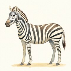 Obraz premium watercolour clipart of a zebra