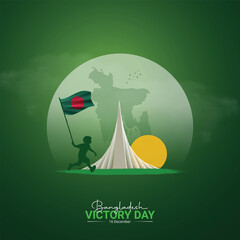 December 16, Happy Victory Day of Bangladesh. Creative Victory day.