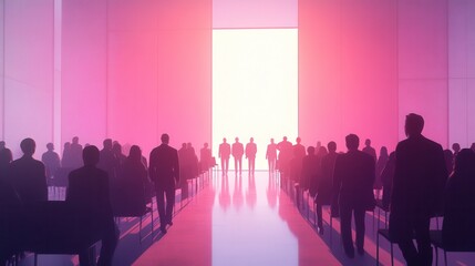 Modern Technology Conference with Dynamic Lighting