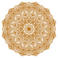 Mehndi Henna Drawing Circular Mandala pattern for tattoo, decoration premium product poster or painting. Decorative ornament in ethnic oriental style. Outline doodle hand draw illustration.
