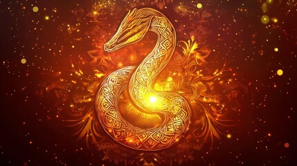 Obraz premium Elegant Zodiac Symbol with Decorative Background