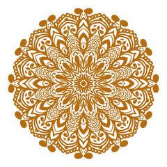 luxury Mandala hand drawn illustration in  floral style for wedding invitation card template