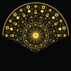 Elegant floral luxury mandala design vector illustration