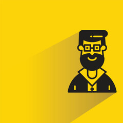 man avatar on yellow background