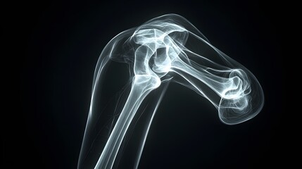 23. **An X-ray image of a human elbow joint with clear bone structure and joint articulation.**
