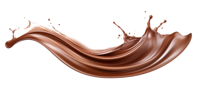 Delicious Chocolate Drink Splash on a transparent background 