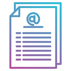 at sign icon element for design