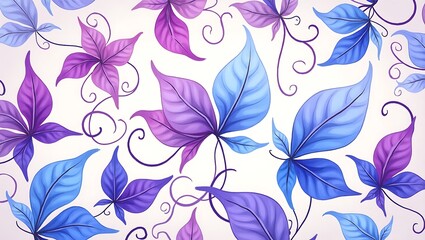 Seamless floral pattern background. Generative Ai.