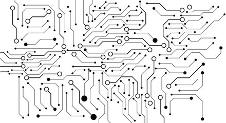 Circuit technology background with hi-tech digital data connection system and computer electronic design