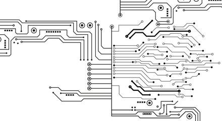 Circuit technology background with hi-tech digital data connection system and computer electronic design. 