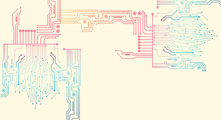 Circuit board technology background with hi-tech digital data connection system and computer electronic design.