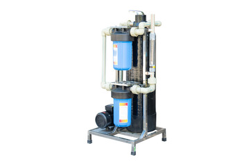 Drinking water system. Reverse osmosis water purifier for home use. Healthy lifestyle background 