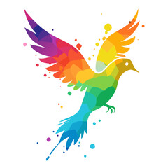 Bird in Watercolor Splash