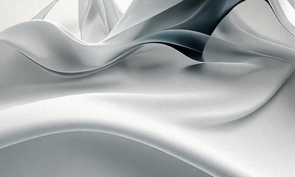 Technology abstract lines on white background. Undulate Grey Wave Swirl, frequency sound wave, twisted curve lines with blend effect