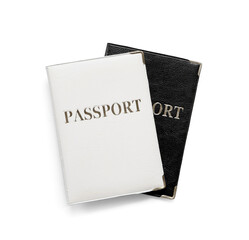 Passports isolated on white background