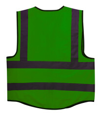 Reflective Green safety vest for safety on duty on white background,Safety Vest Reflective shirt...