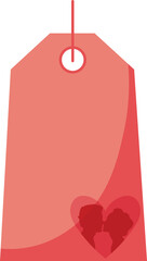 Romantic Couple Kissing Tag Vector Design