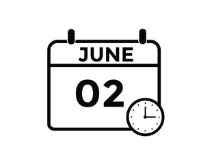 2 June - daily calendar Icon
