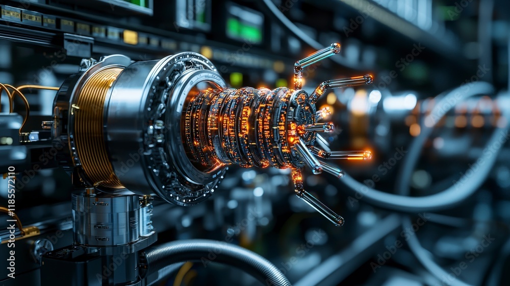 Poster Quantum computer innovation scientists develop complex systems in advanced technology lab environment